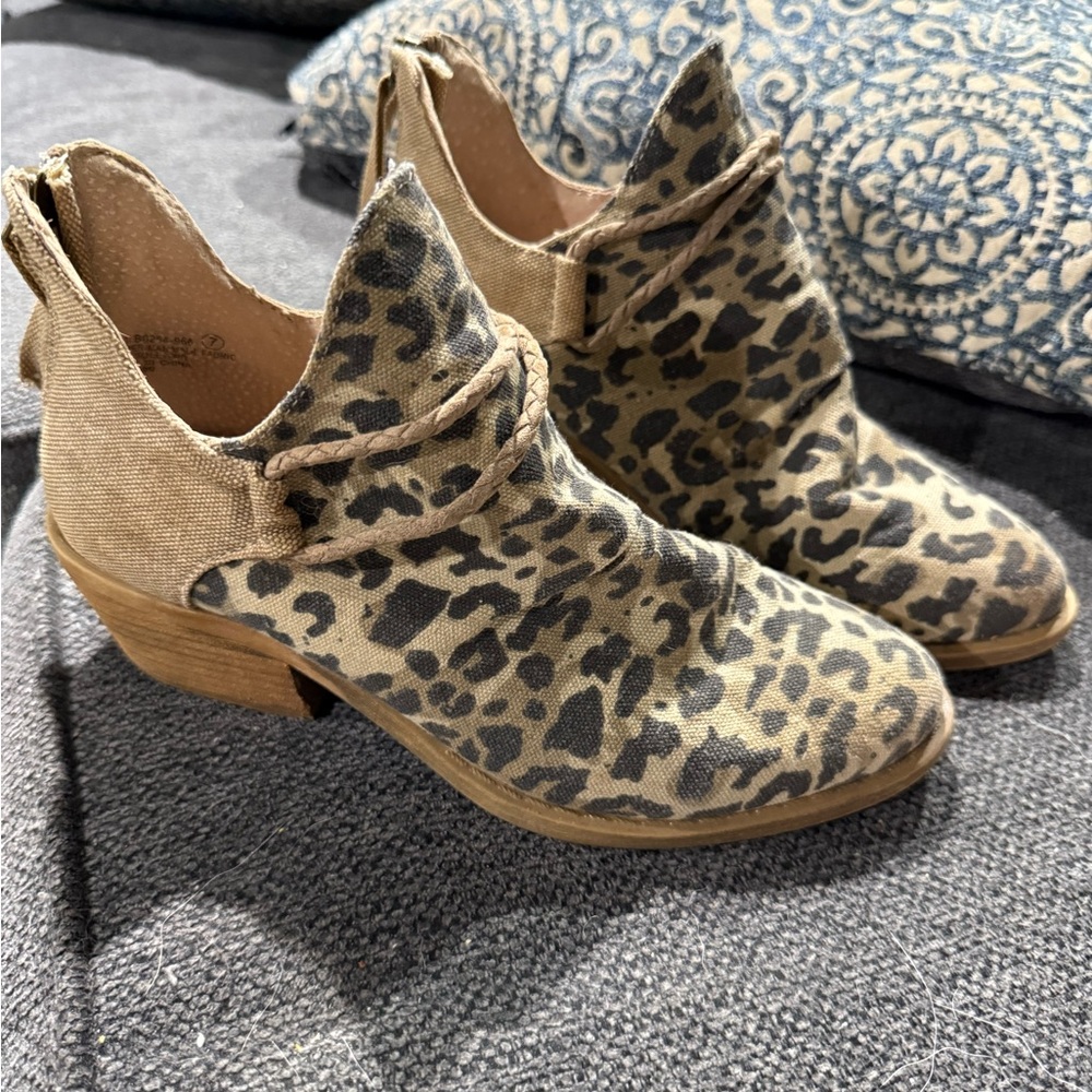 Very G Brown Ankle Boots Suede-Like Material